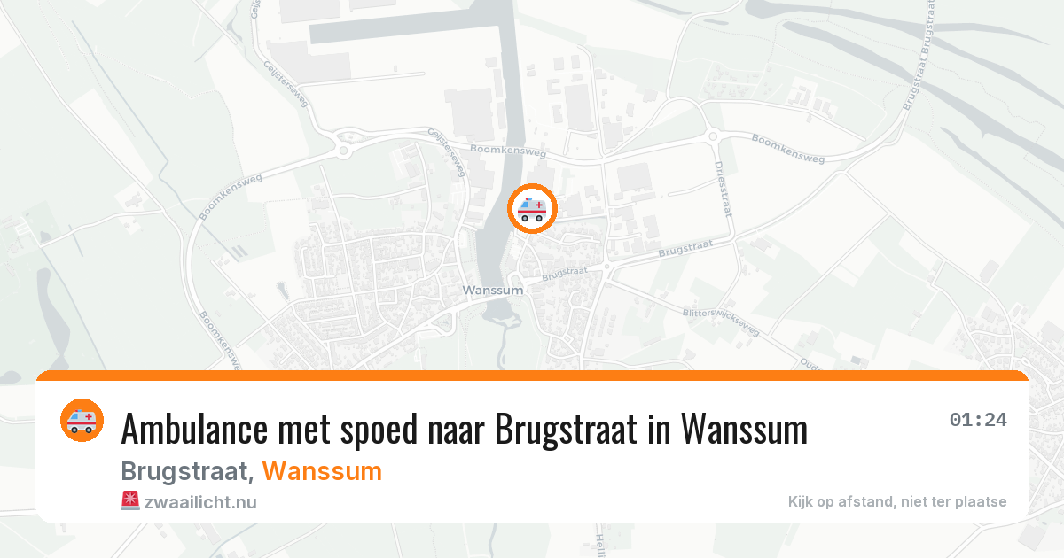 Ambulance met spoed naar Brugstraat in Wanssum — 11 jul 2026