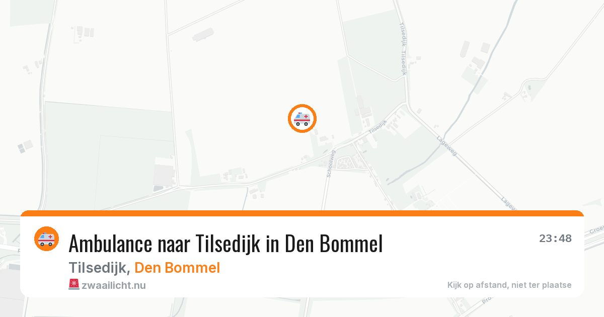 Ambulance naar Tilsedijk in Den Bommel — 21 jul 2026