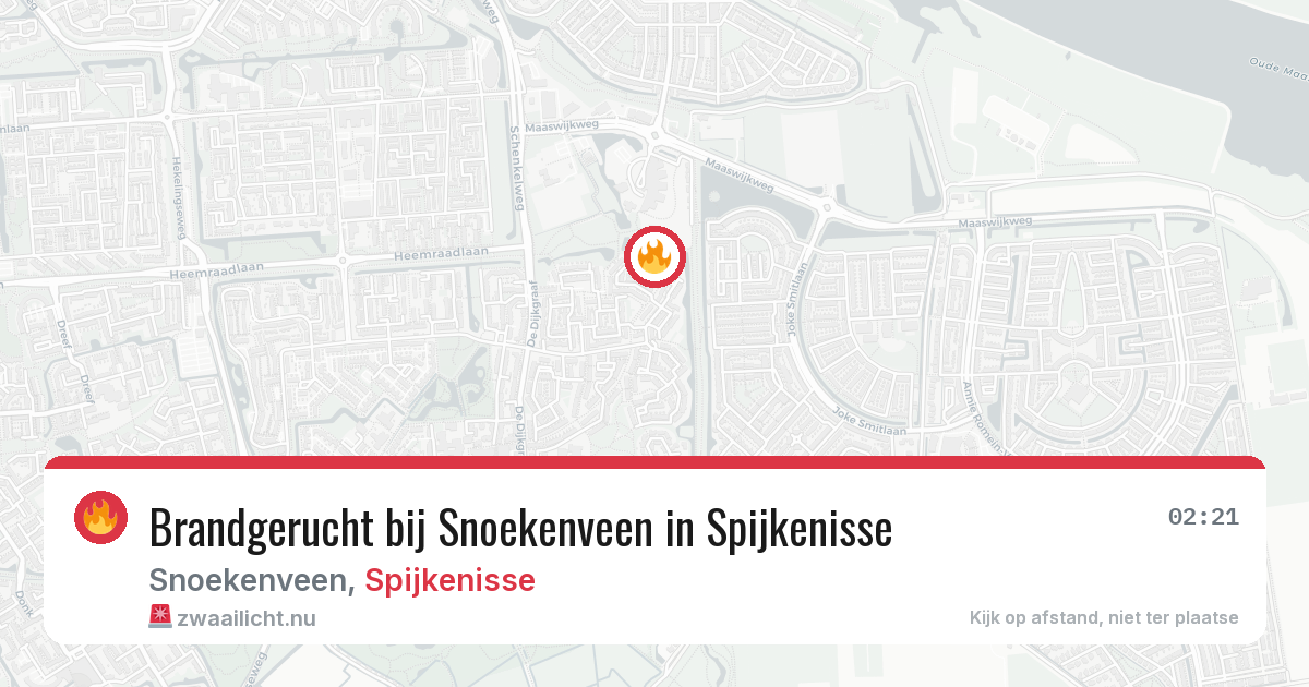 Brandgerucht bij Snoekenveen in Spijkenisse — 24 mei 2026