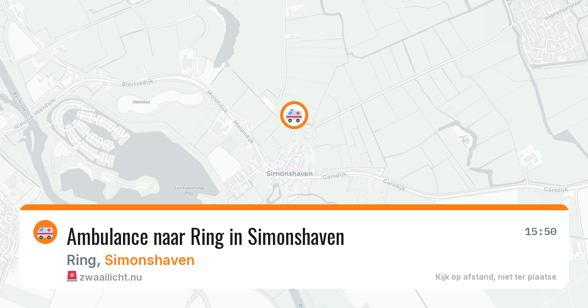 Ambulance naar Ring in Simonshaven — 28 mrt 2026