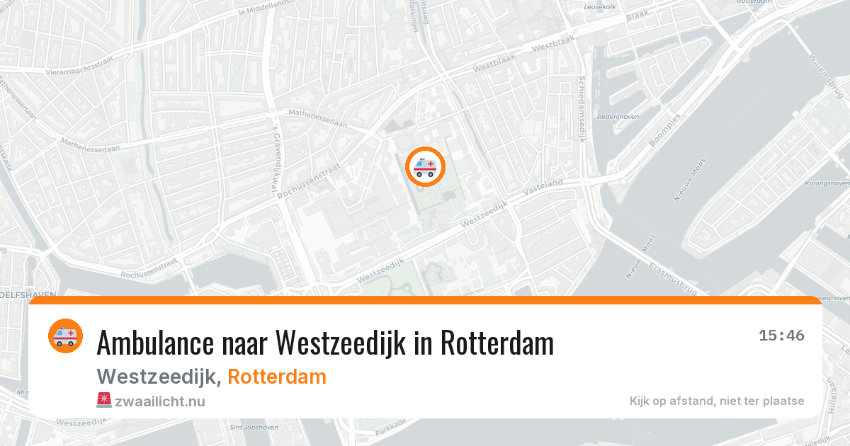 Ambulance naar Westzeedijk in Rotterdam — 21 mei 2026