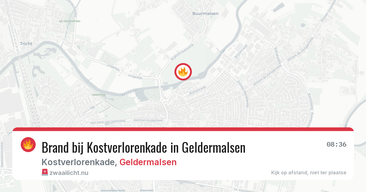 Brand bij Kostverlorenkade in Geldermalsen — 4 jun 2026