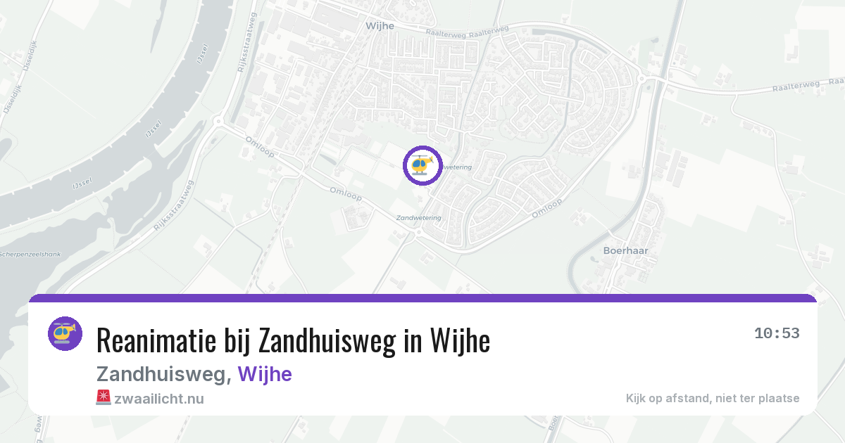 Reanimatie bij Zandhuisweg in Wijhe — 9 jul 2026