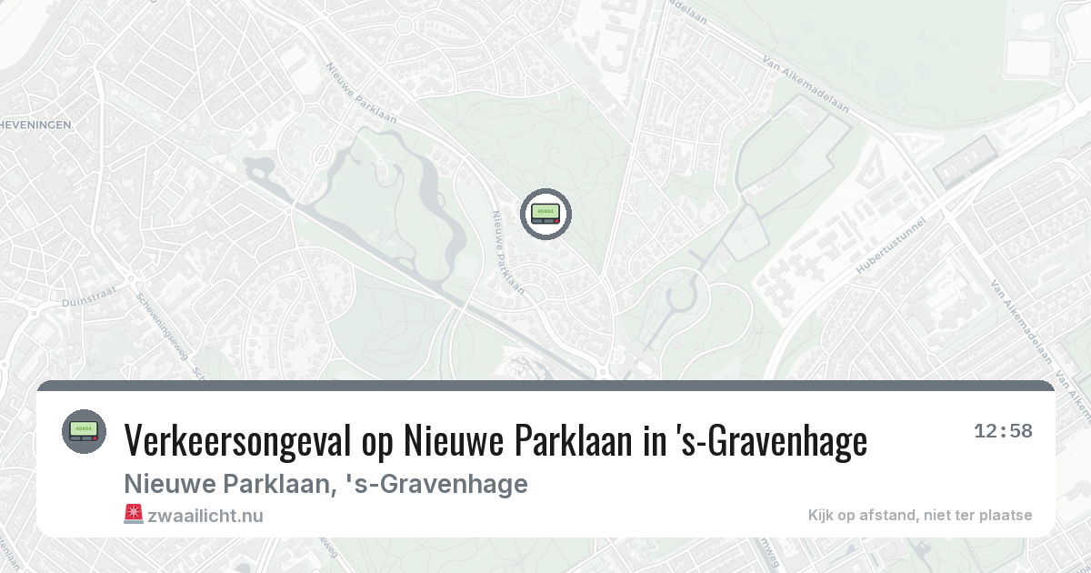 Verkeersongeval op Nieuwe Parklaan in 's-Gravenhage — 25 feb 2026