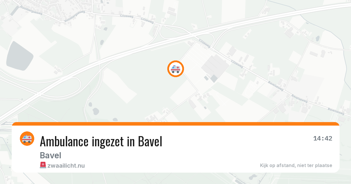 Ambulance ingezet in Bavel — 21 mrt 2026