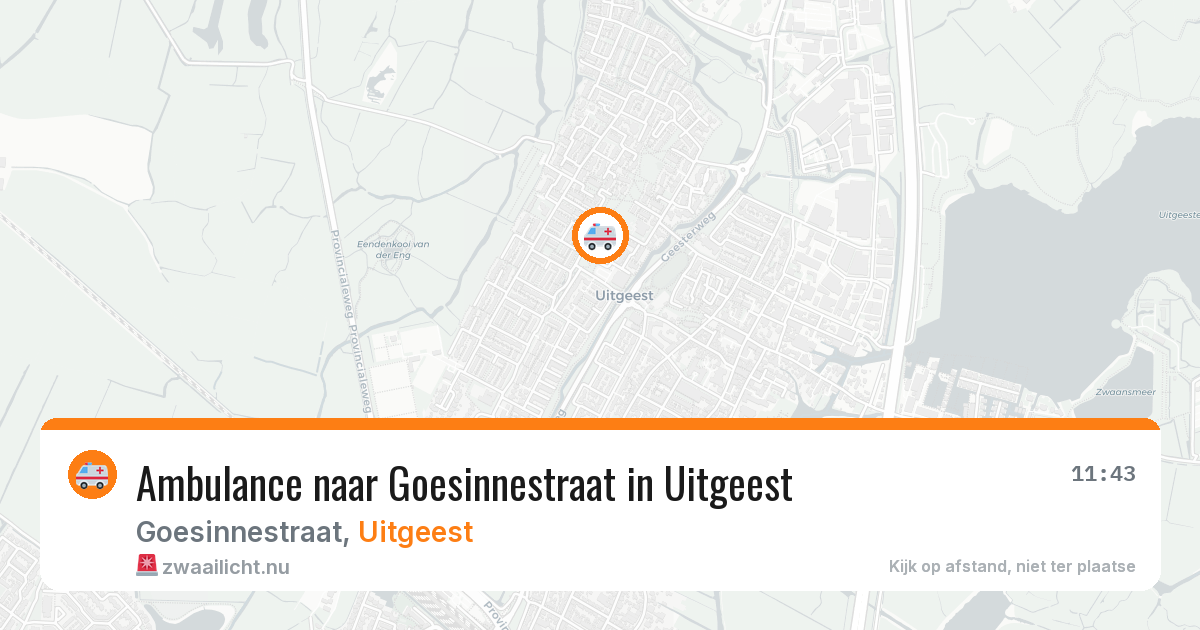 Ambulance naar Goesinnestraat in Uitgeest — 23 jul 2026