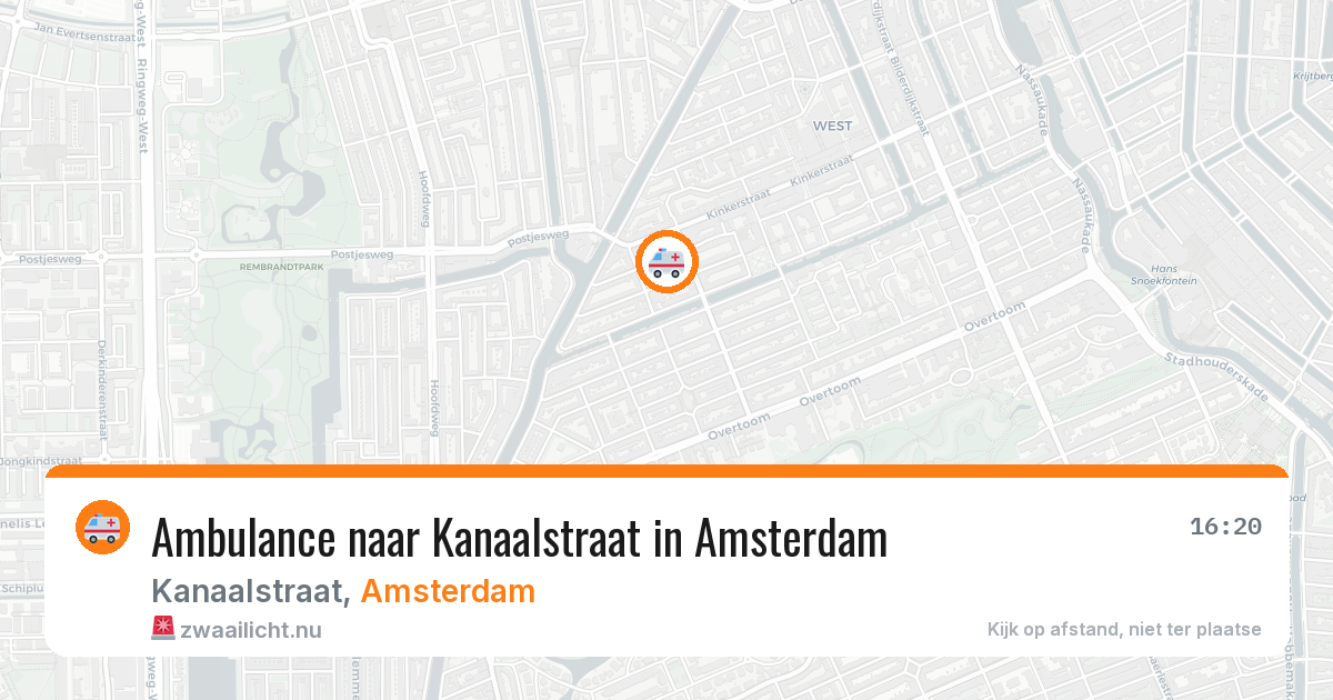 Ambulance naar Kanaalstraat in Amsterdam — 26 mei 2026