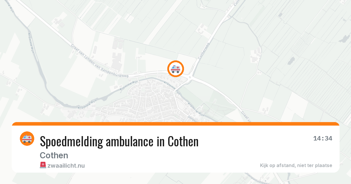 Spoedmelding ambulance in Cothen — 3 jul 2026