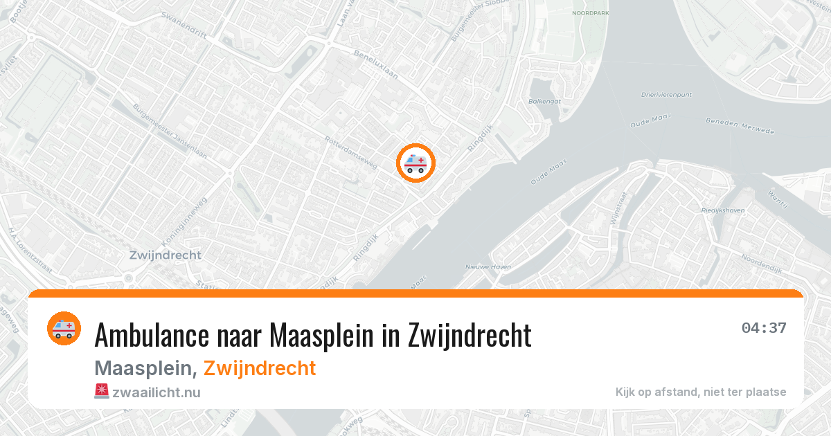 Ambulance naar Maasplein in Zwijndrecht — 29 apr 2026