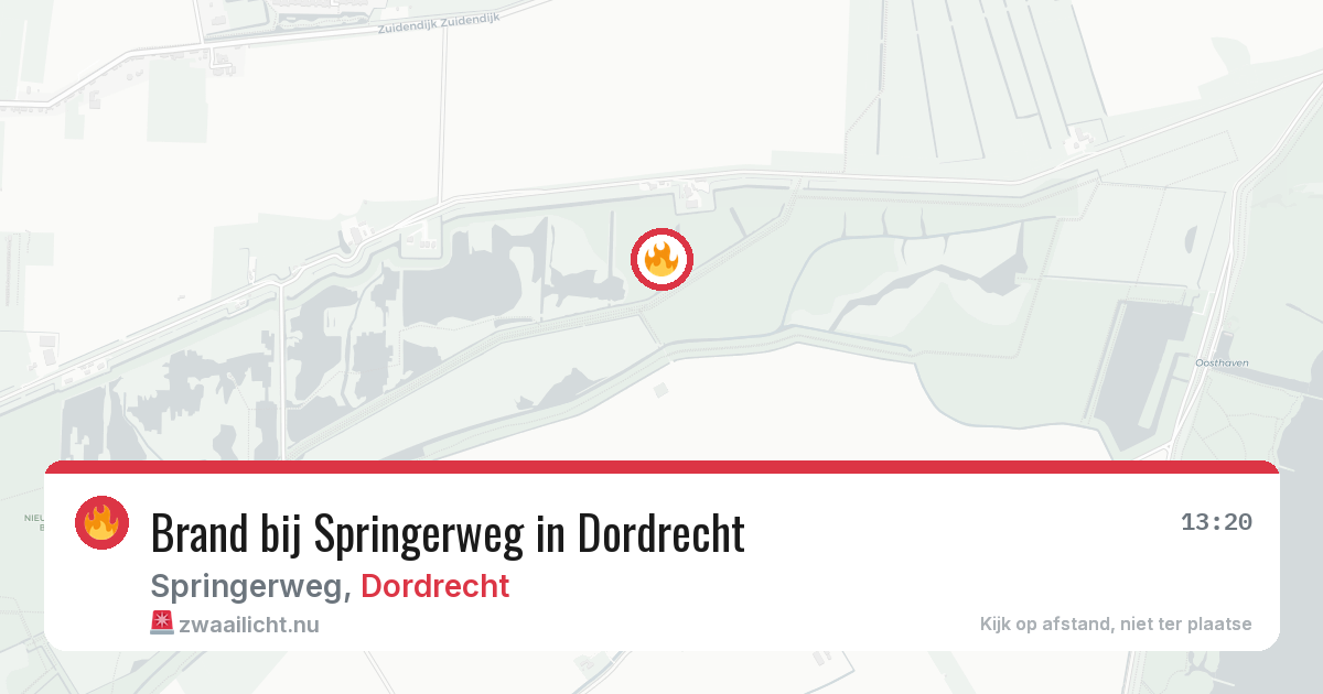 Brand bij Springerweg in Dordrecht — 24 jul 2026
