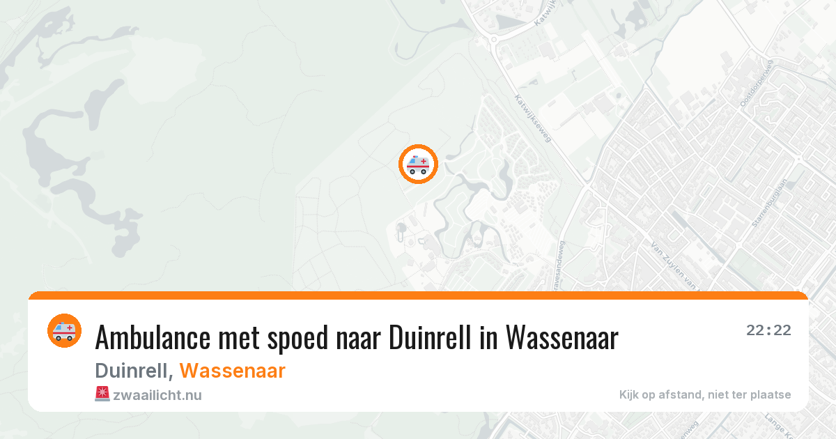 Ambulance met spoed naar Duinrell in Wassenaar — 16 mei 2026