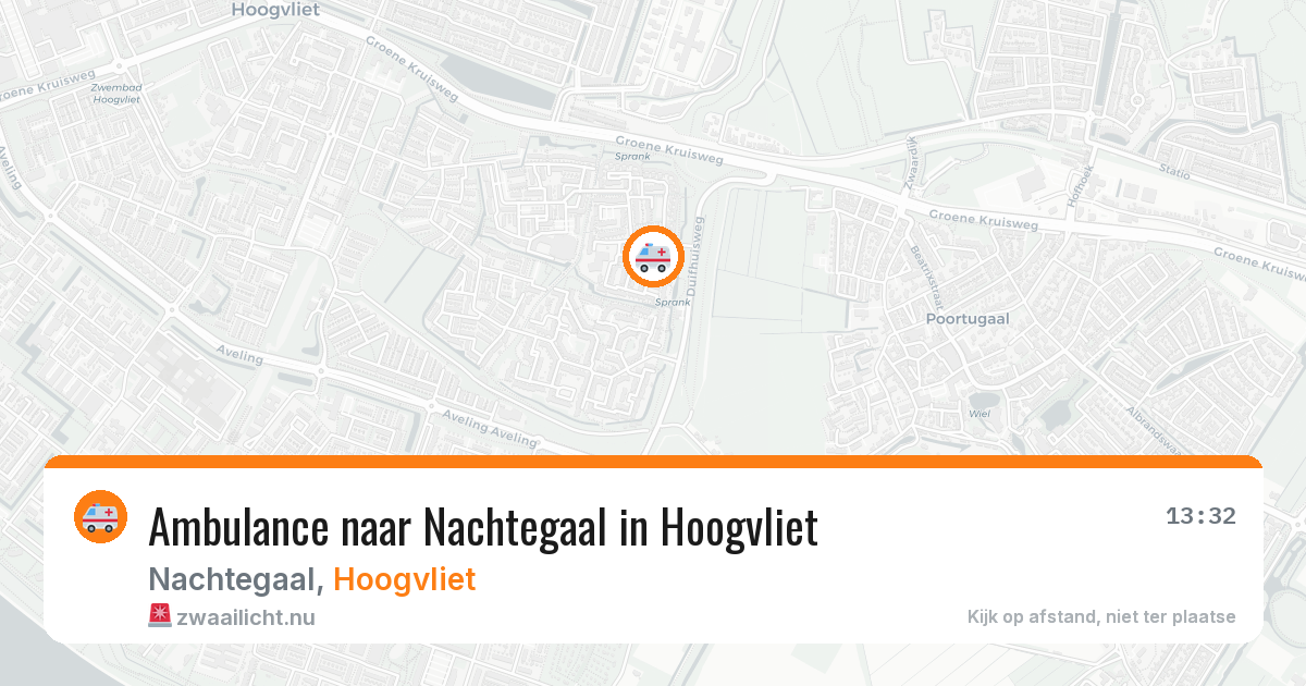 Ambulance naar Nachtegaal in Hoogvliet — 16 jul 2026