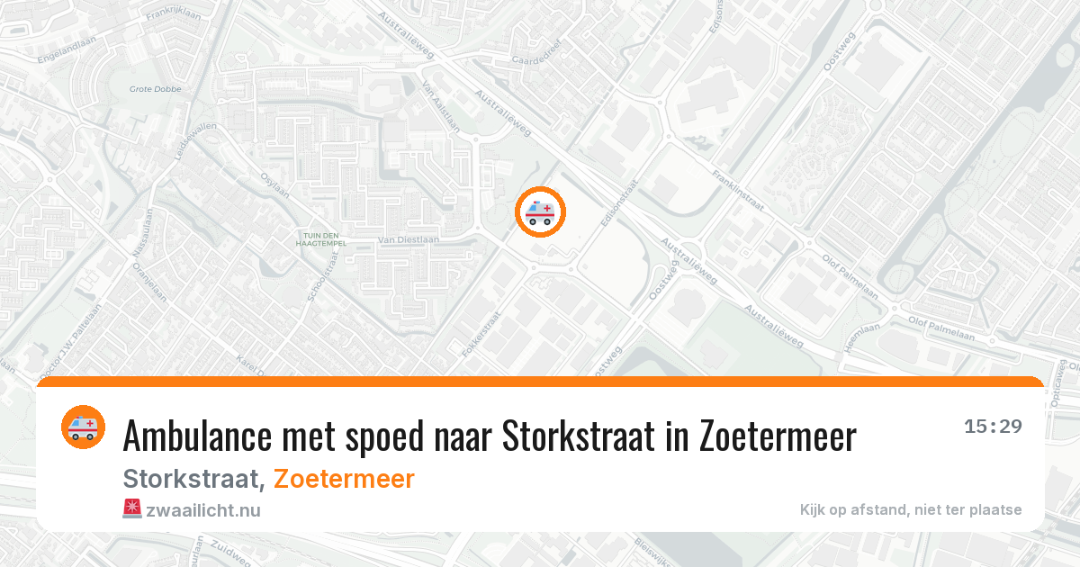 Ambulance met spoed naar Storkstraat in Zoetermeer — 22 jan 2026