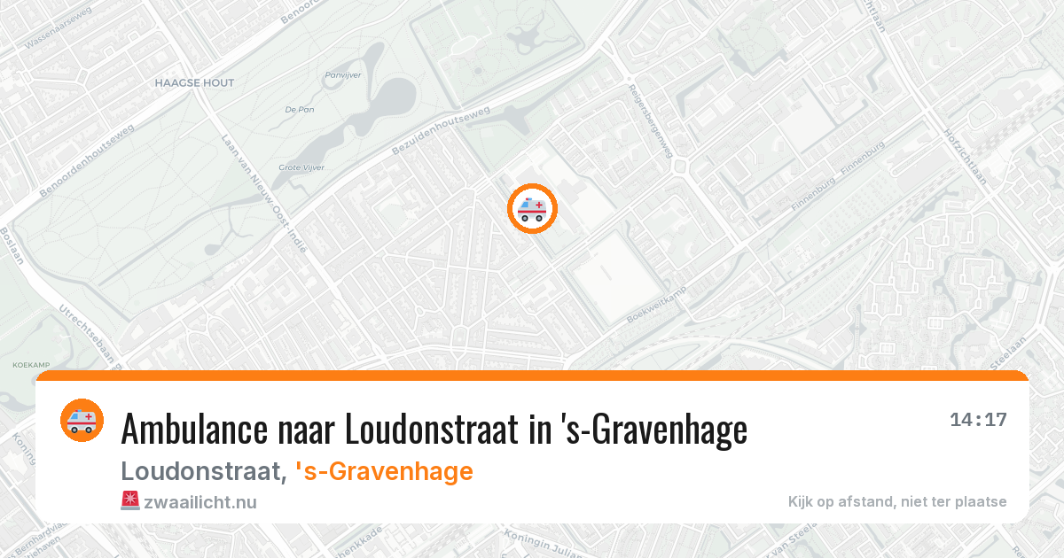 Ambulance naar Loudonstraat in 's-Gravenhage — 28 mei 2026