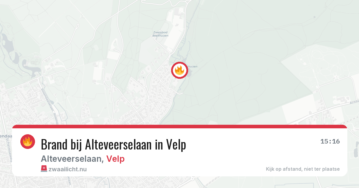 Brand bij Alteveerselaan in Velp — 14 mrt 2026
