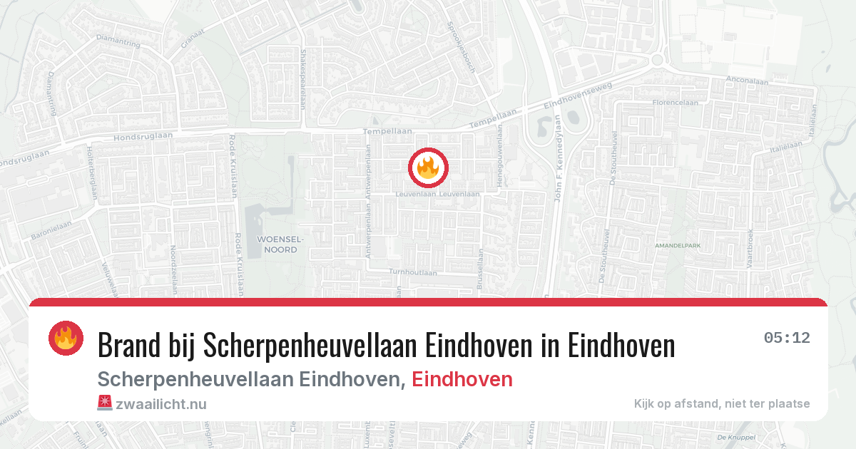 Brand bij Scherpenheuvellaan Eindhoven in Eindhoven — 27 jul 2026