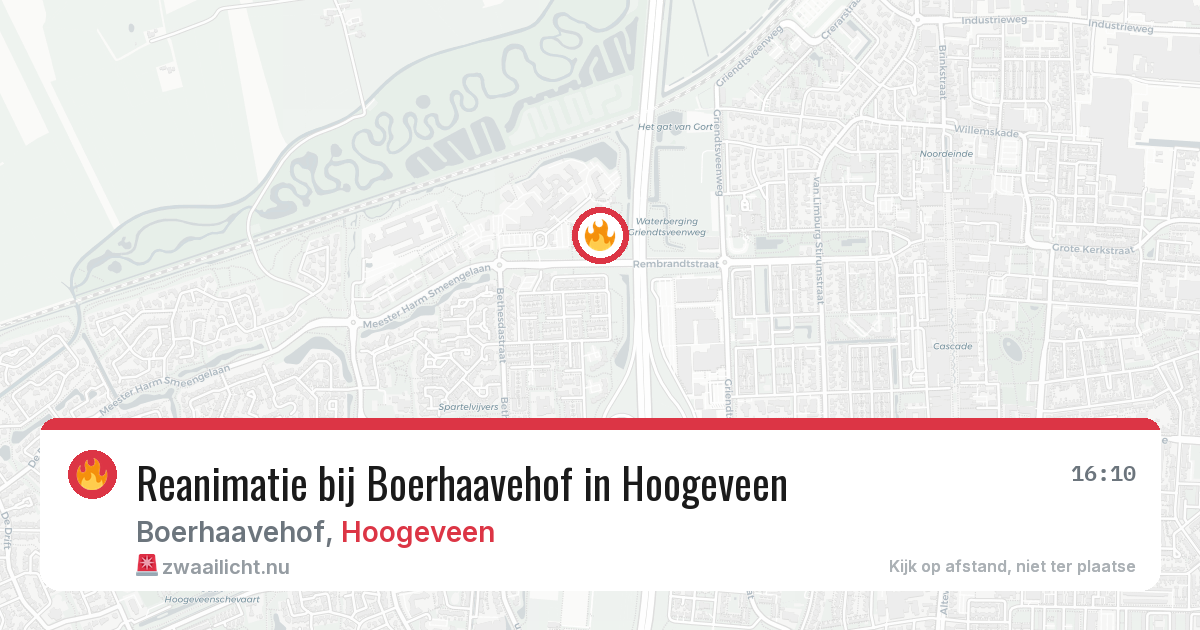 Reanimatie bij Boerhaavehof in Hoogeveen — 21 mrt 2026