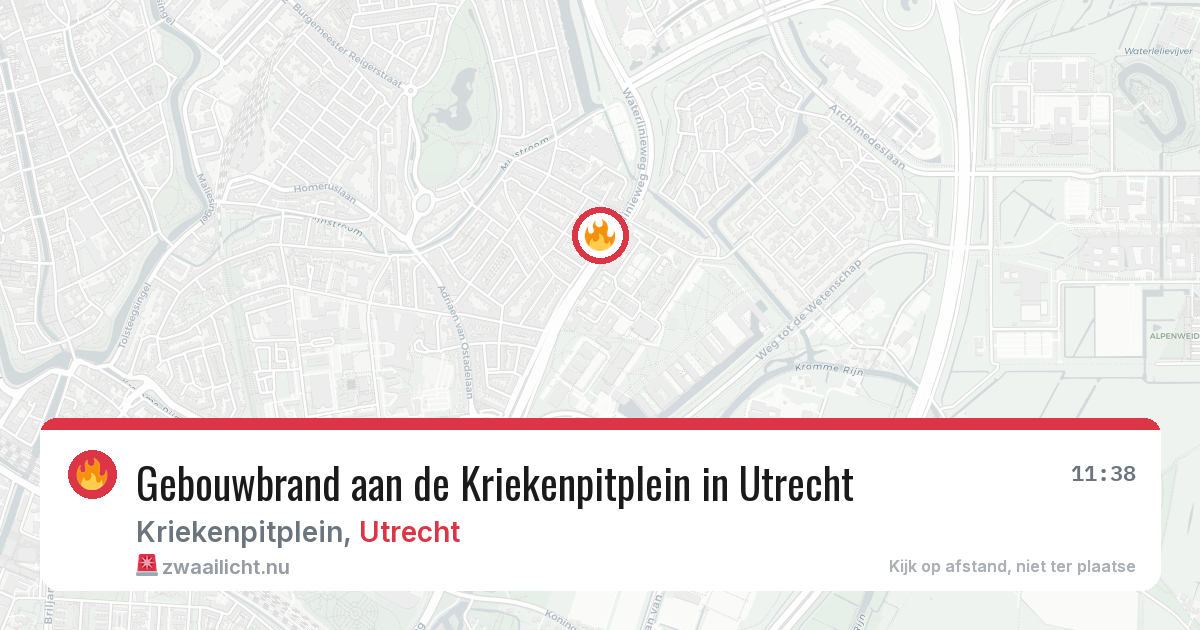 Gebouwbrand aan de Kriekenpitplein in Utrecht — 31 mei 2026