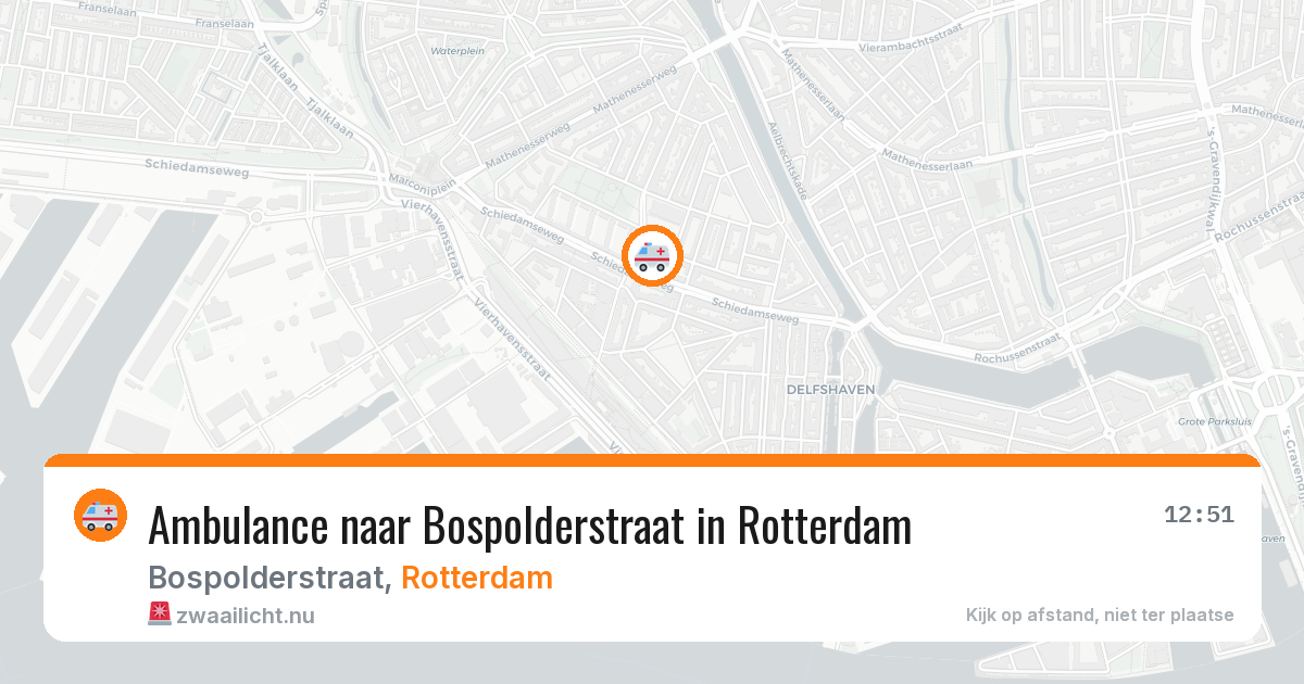 Ambulance naar Bospolderstraat in Rotterdam — 25 mrt 2026