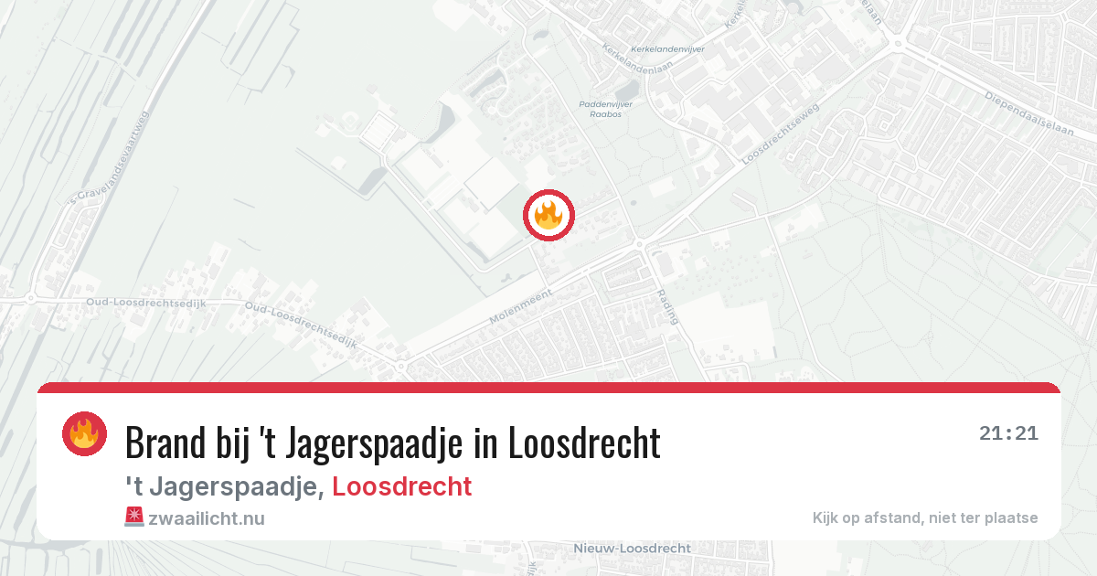 Brand bij 't Jagerspaadje in Loosdrecht — 16 jul 2026