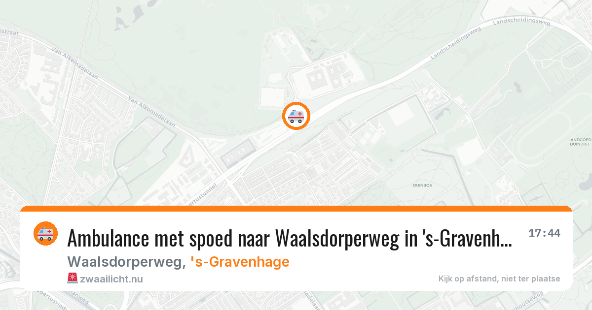 Ambulance met spoed naar Waalsdorperweg in 's-Gravenhage — 25 mei 2026