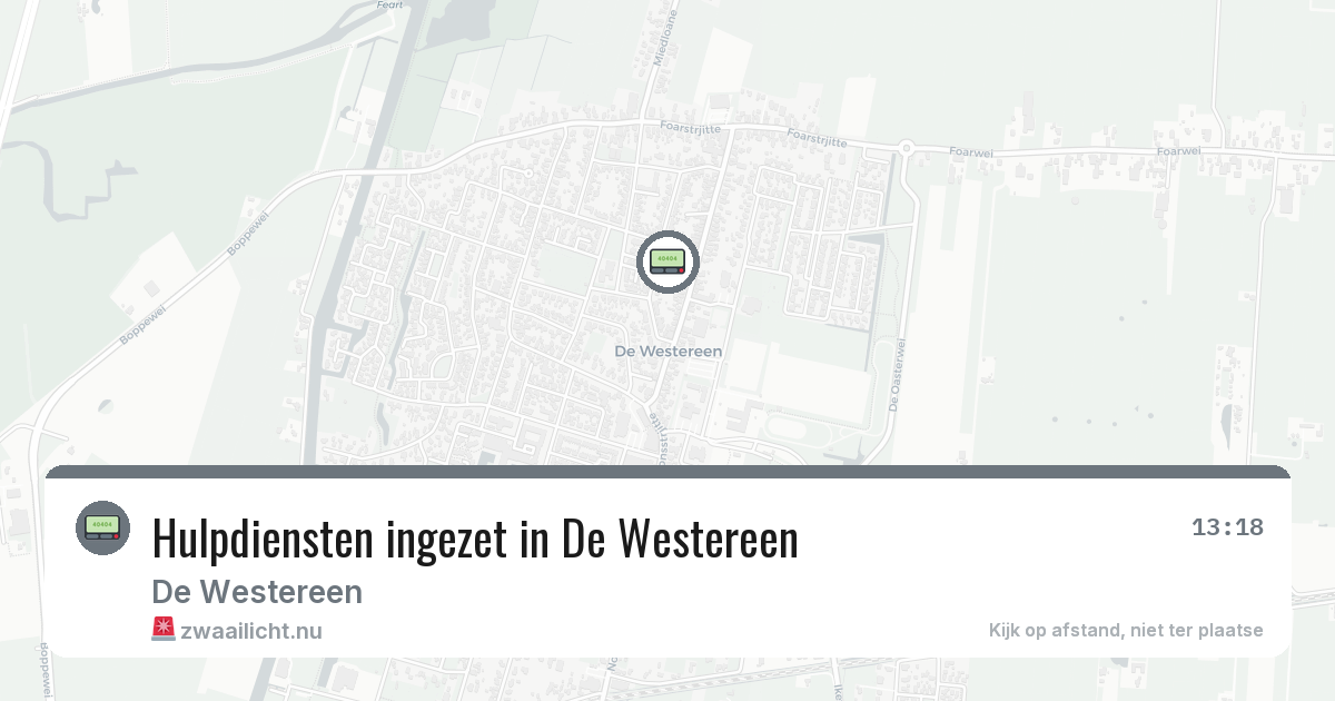 Hulpdiensten ingezet in De Westereen — 1 feb 2026 | 🚨 Zwaailicht.nu