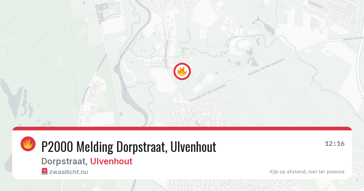 P2000 Melding Dorpstraat, Ulvenhout — 7 feb 2026