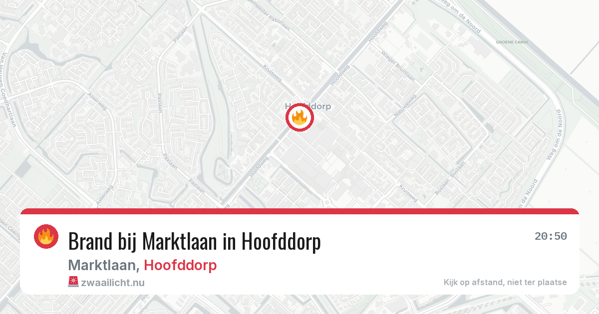 Brand bij Marktlaan in Hoofddorp — 1 mei 2026