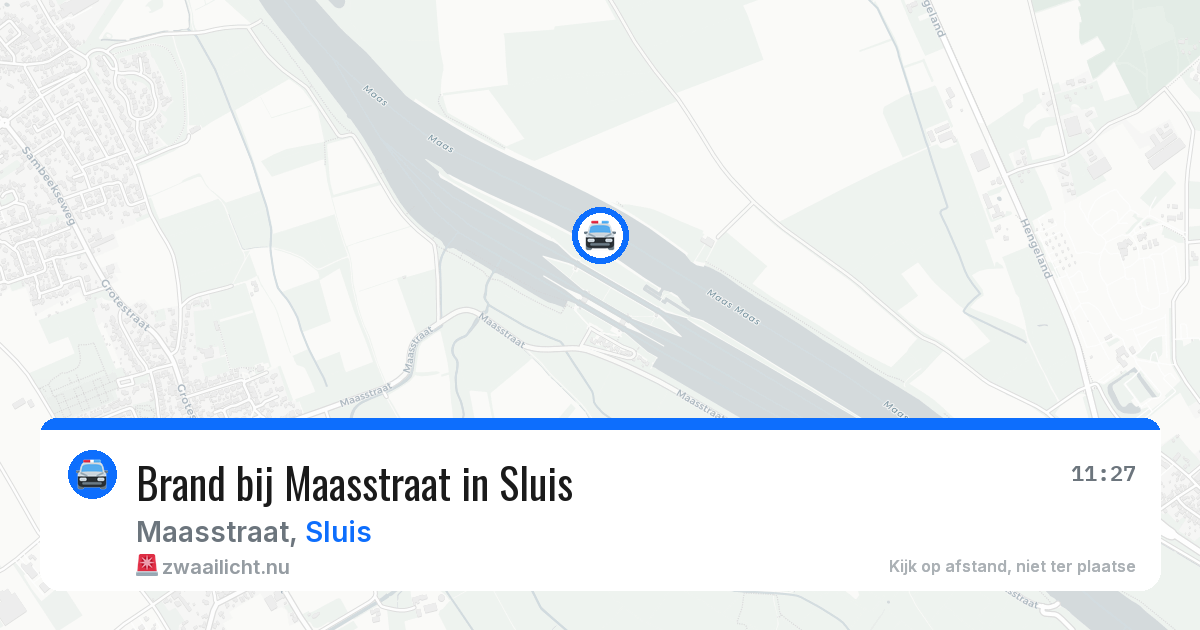 Brand bij Maasstraat in Sluis — 26 jul 2026