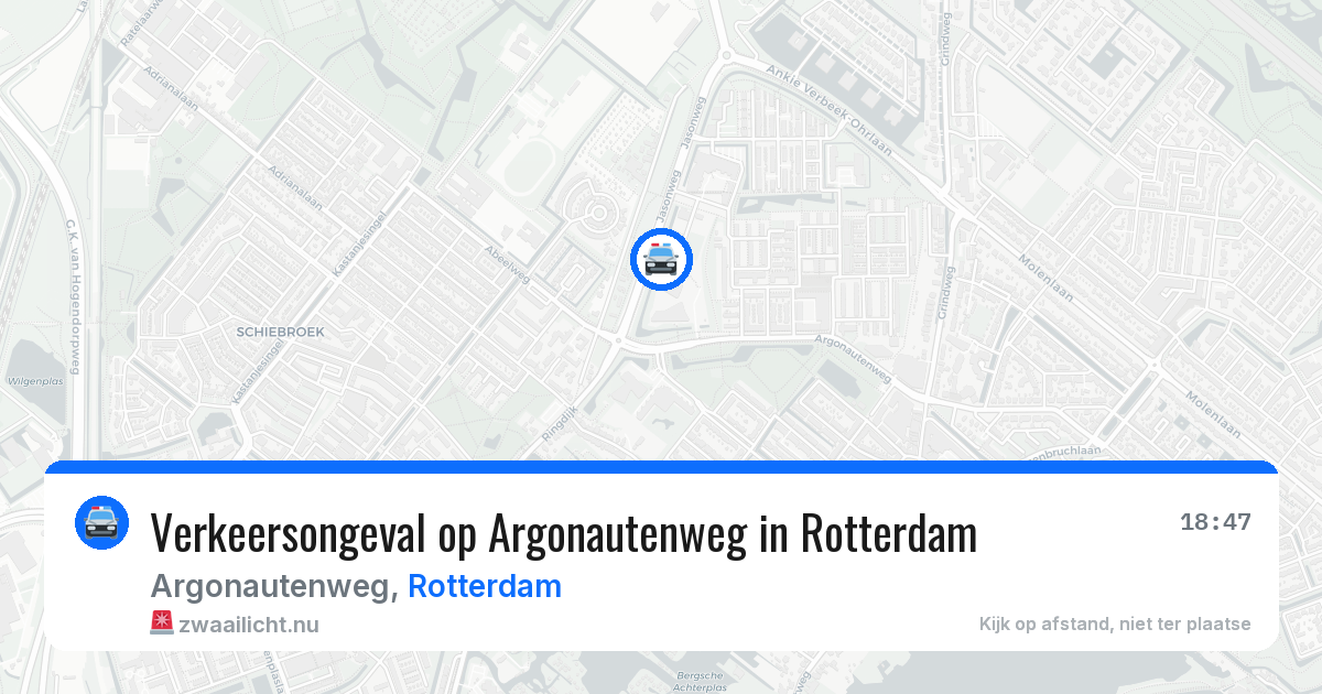 Verkeersongeval op Argonautenweg in Rotterdam — 25 mrt 2026