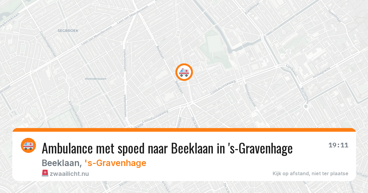 Ambulance met spoed naar Beeklaan in 's-Gravenhage — 16 jul 2026