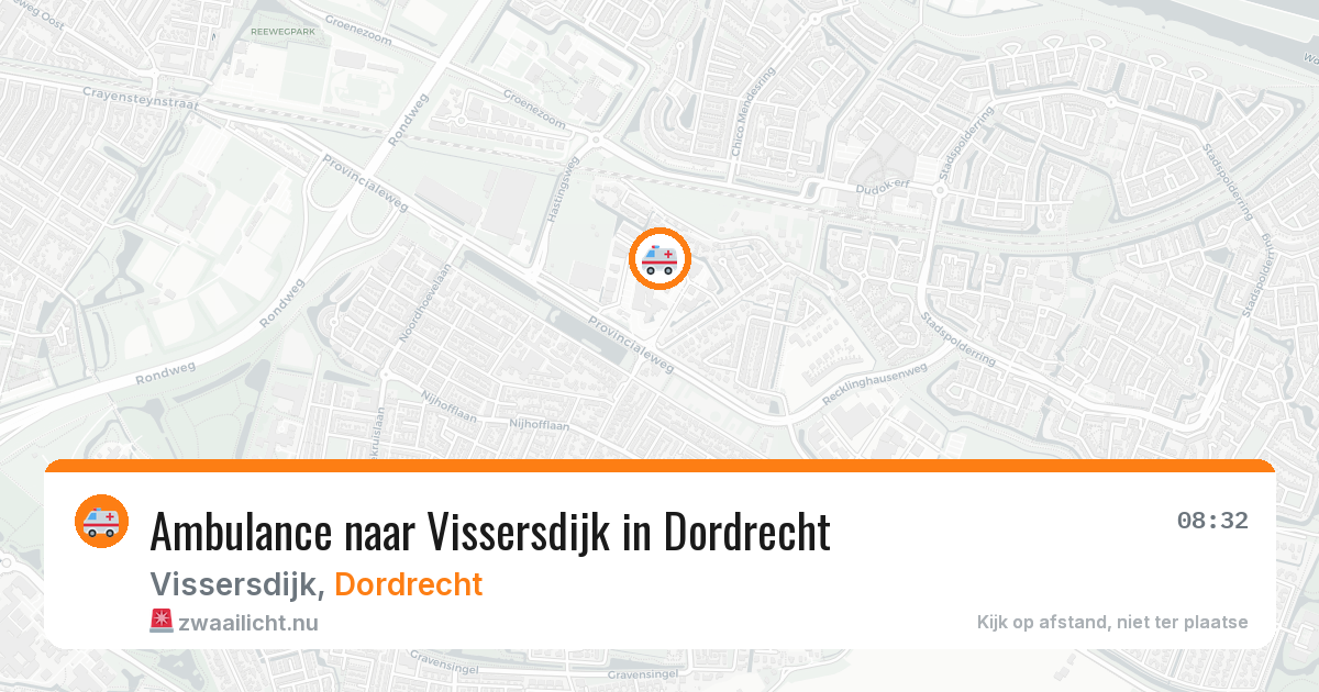 Ambulance naar Vissersdijk in Dordrecht — 7 mei 2026