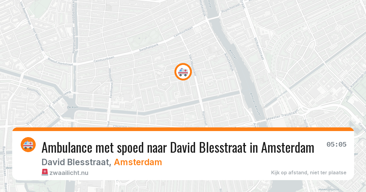 Ambulance met spoed naar David Blesstraat in Amsterdam — 11 mei 2026