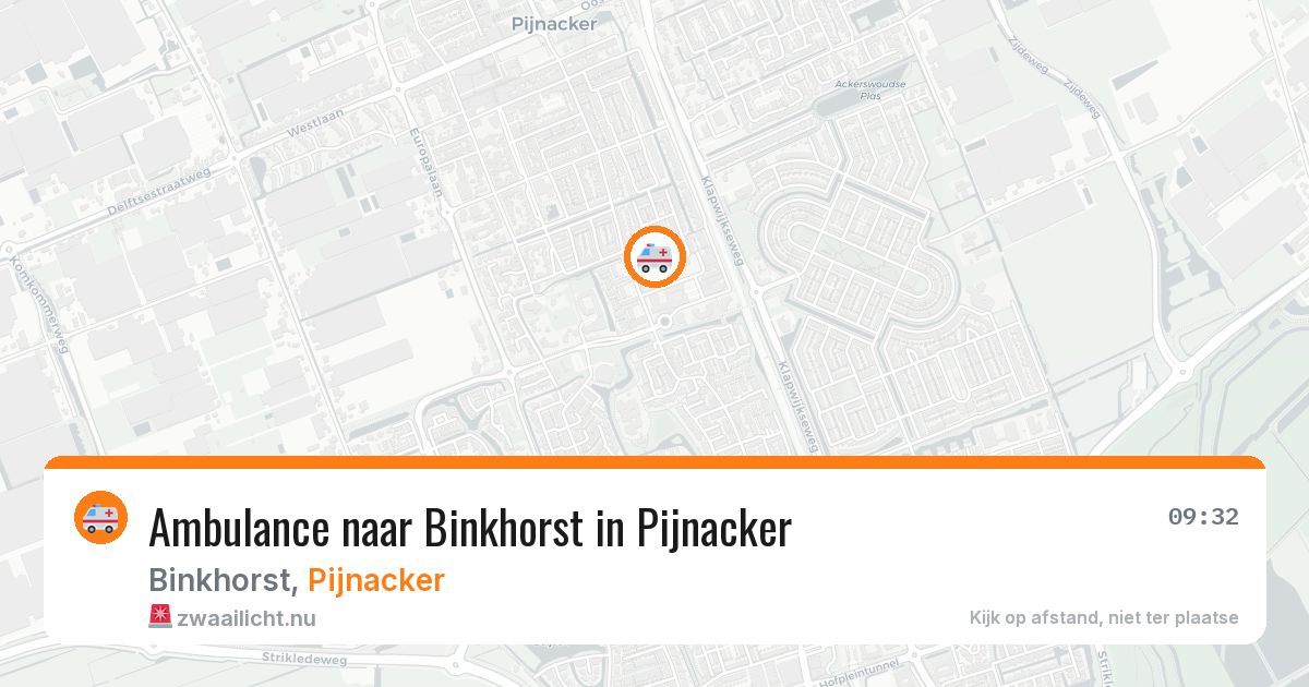 Ambulance naar Binkhorst in Pijnacker — 13 jul 2026