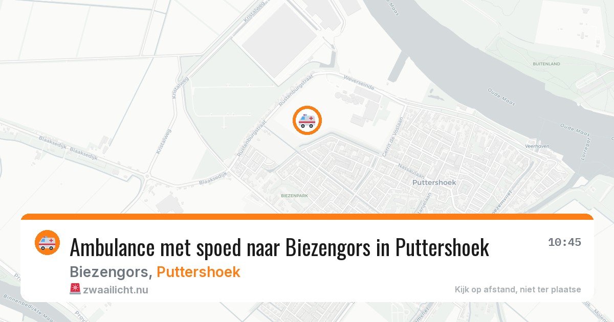 Ambulance met spoed naar Biezengors in Puttershoek — 21 jan 2026