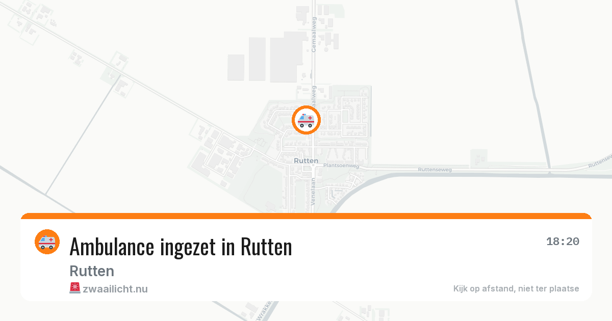Ambulance ingezet in Rutten — 11 jul 2026