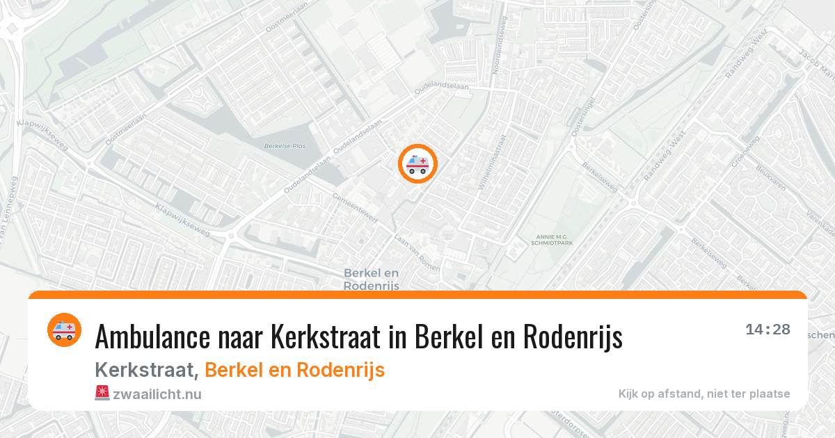 Ambulance naar Kerkstraat in Berkel en Rodenrijs — 25 jul 2026