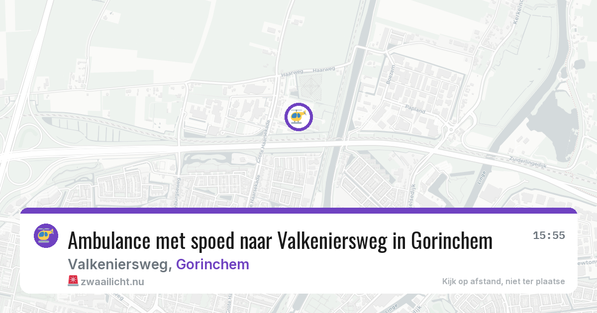Ambulance met spoed naar Valkeniersweg in Gorinchem — 24 jul 2026