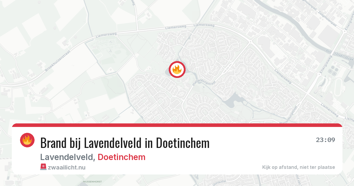 Brand bij Lavendelveld in Doetinchem — 21 mei 2026