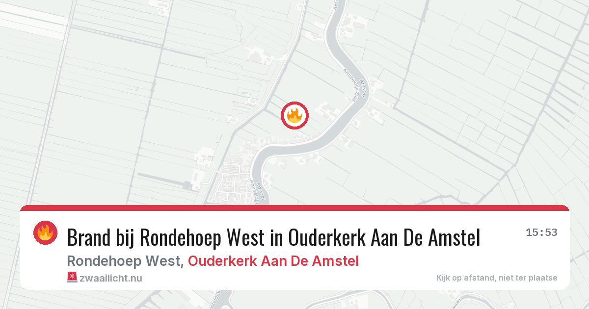 Brand bij Rondehoep West in Ouderkerk Aan De Amstel — 22 apr 2026