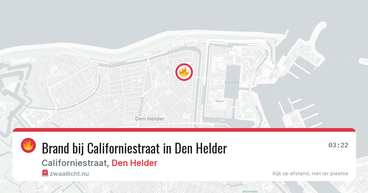 Brand bij Californiestraat in Den Helder — 17 mei 2026