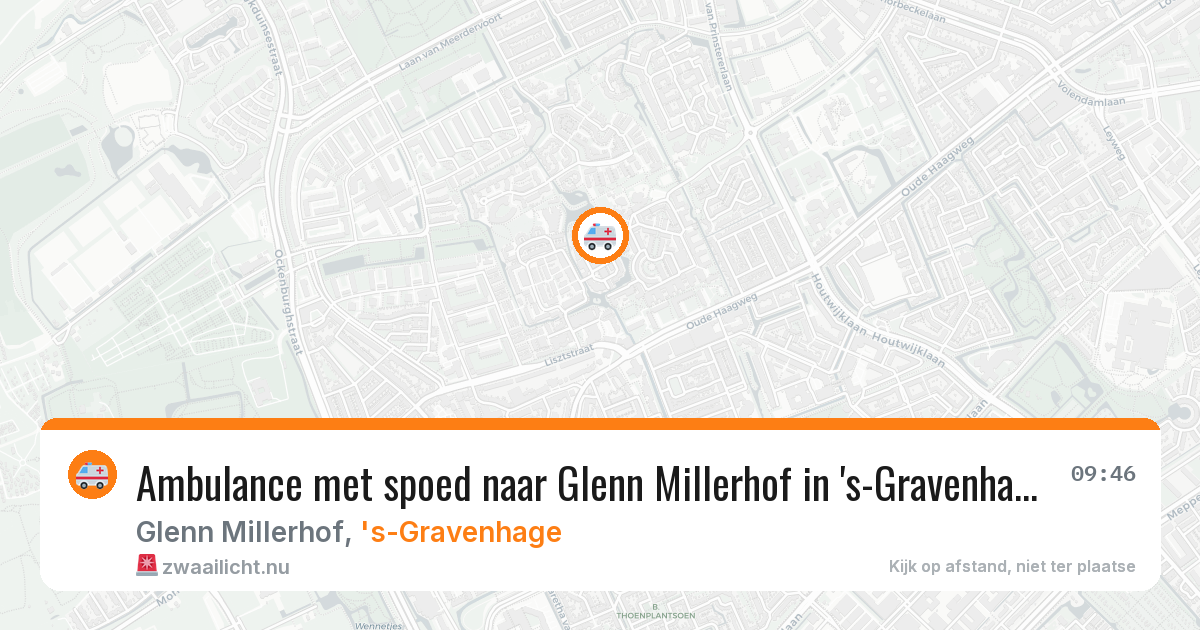 Ambulance met spoed naar Glenn Millerhof in 's-Gravenhage — 19 mei 2026