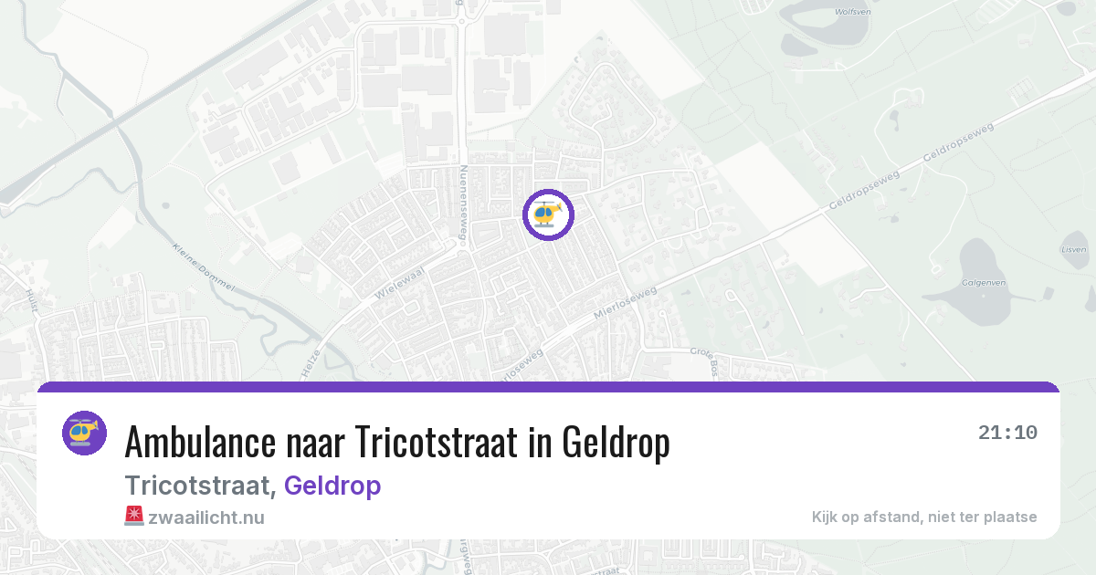 Ambulance naar Tricotstraat in Geldrop — 24 jul 2026