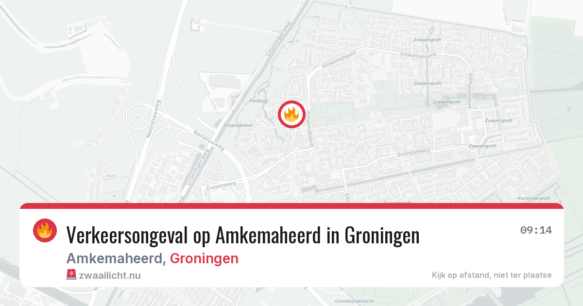 Verkeersongeval op Amkemaheerd in Groningen — 28 apr 2026