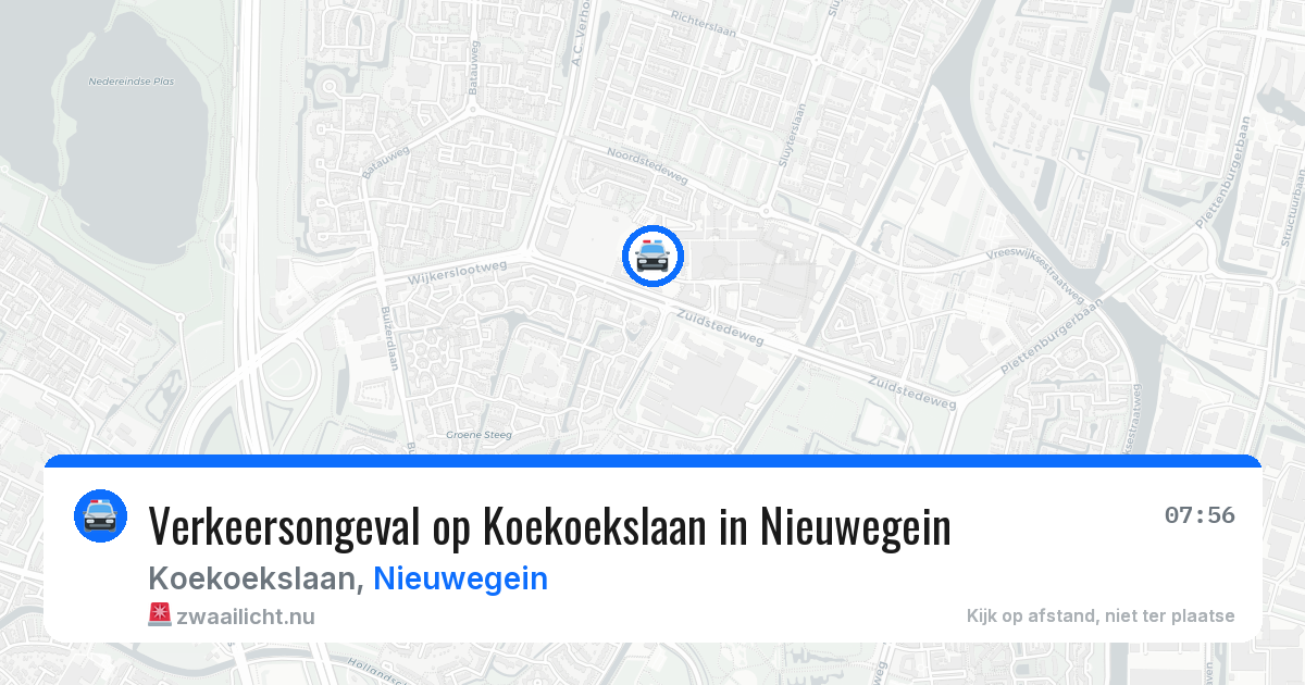 Verkeersongeval op Koekoekslaan in Nieuwegein — 19 jul 2026