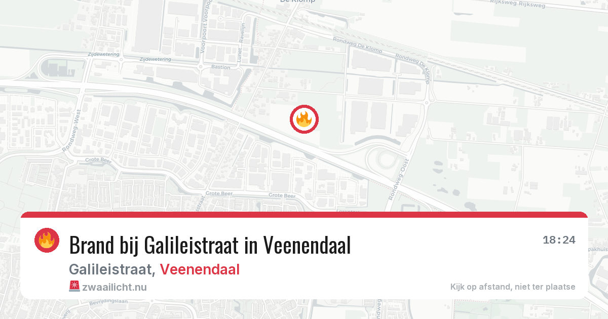 Brand bij Galileistraat in Veenendaal — 23 jul 2026