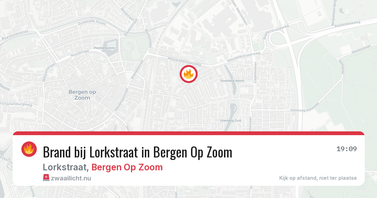 Brand bij Lorkstraat in Bergen Op Zoom — 12 jul 2026