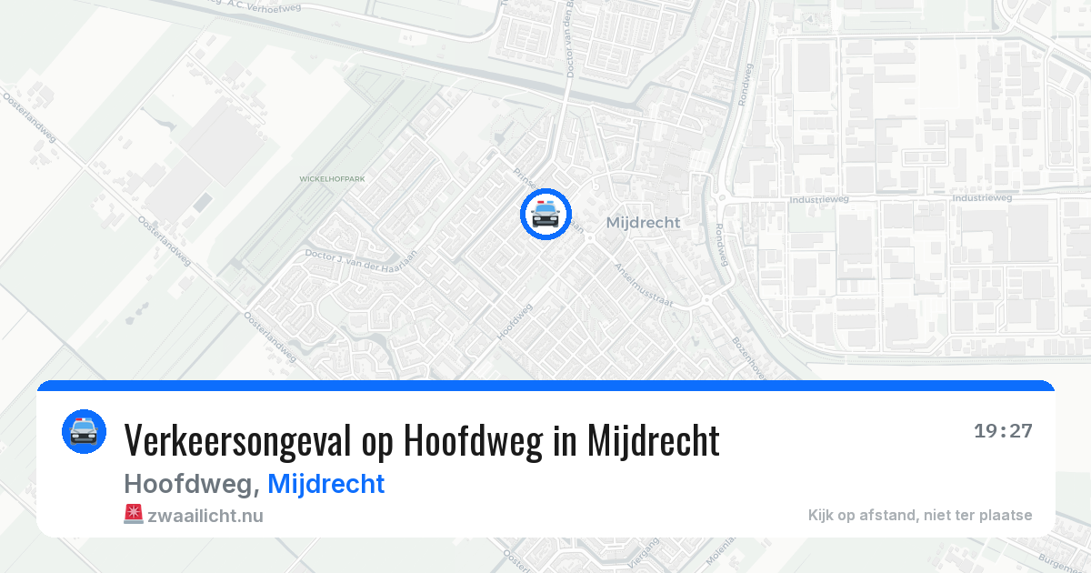 Verkeersongeval op Hoofdweg in Mijdrecht — 12 jul 2026