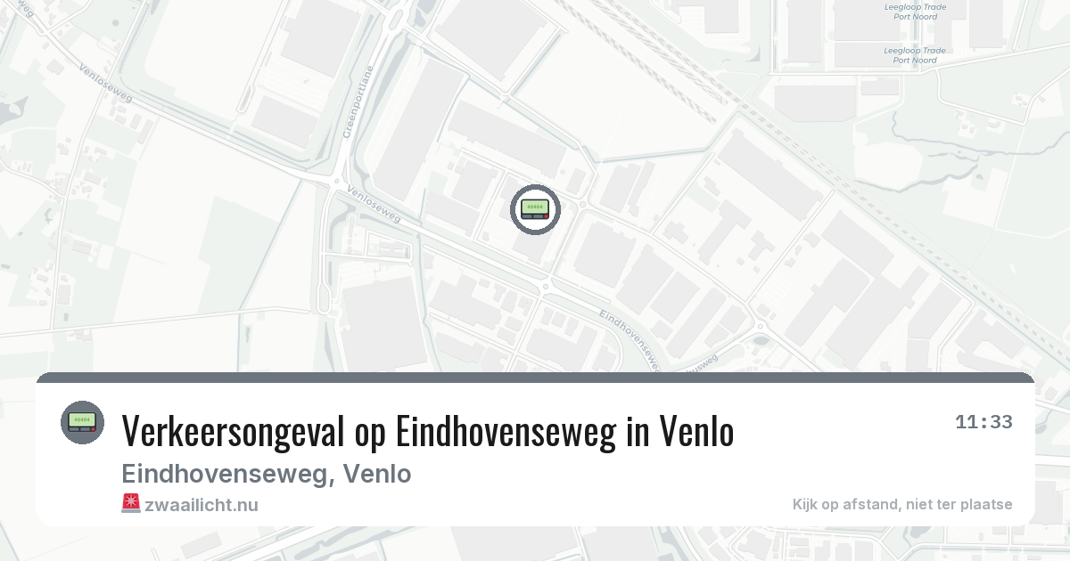 Verkeersongeval op Eindhovenseweg in Venlo — 22 jun 2026