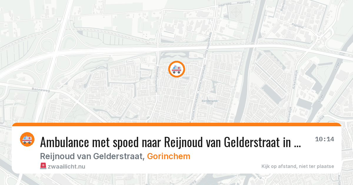 Ambulance met spoed naar Reijnoud van Gelderstraat in Gorinchem — 24 jul 2026